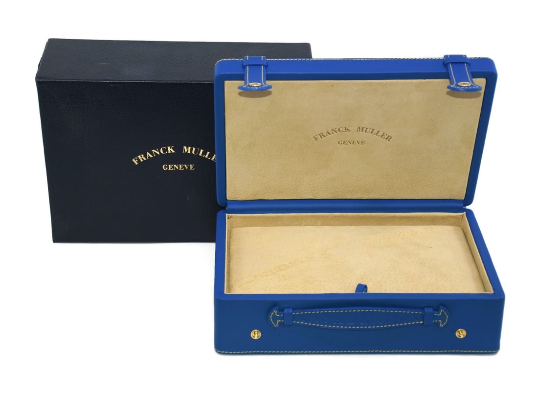Franck Muller Casablanca 10x7x4 Presentation Watch Box Authentic: Franck Muller Casablanca 10x7x4 Presentation Watch Box Authentic Presenting the Franck Muller Casablanca Watch Box, a luxurious presentation box designed for a single watch. This box is crafted by the