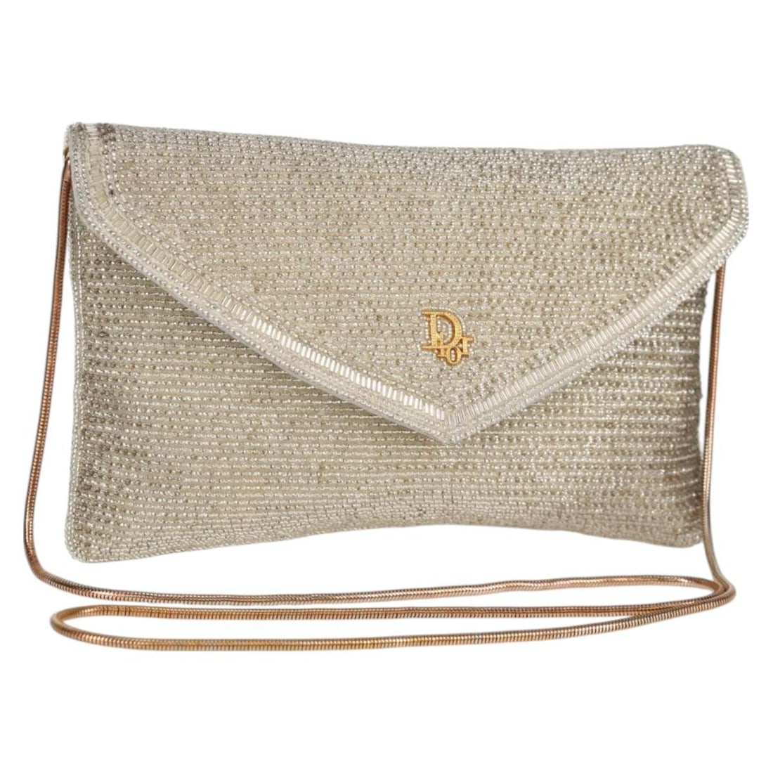 Christian Dior Beaded Shoulder Bag Silver with Dust Bag (1 of 18)