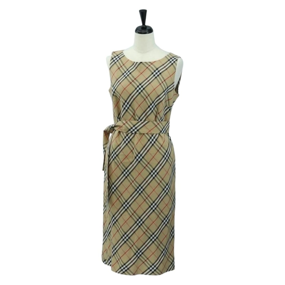 Burberry Nova Check Beige Linen Rayon Shirt Women (1 of 13)