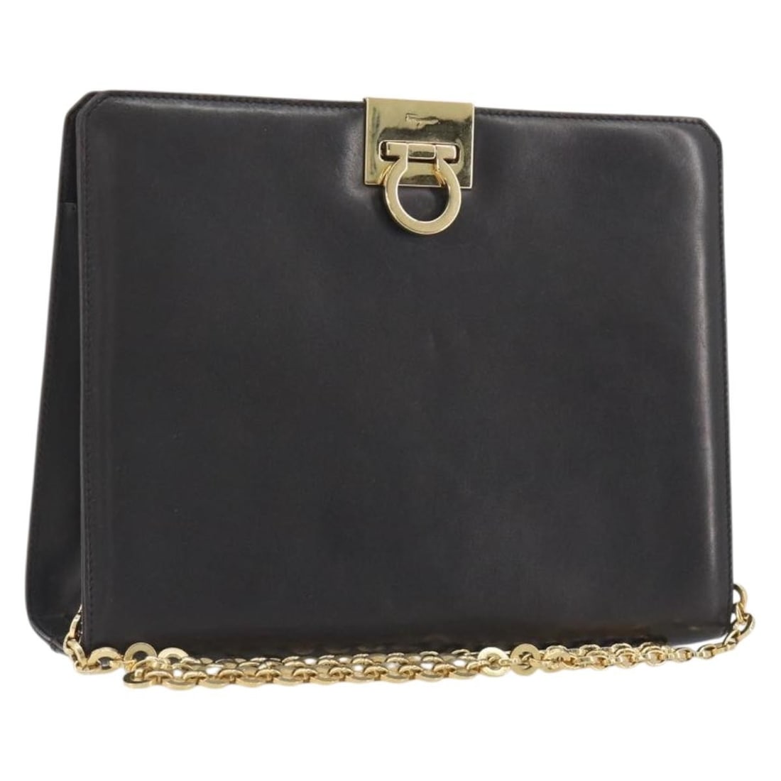 Salvatore Ferragamo Vintage Gancini Chain Brown Leather Handbag: Salvatore Ferragamo Vintage Gancini Chain Brown Leather Handbag Vintage Salvatore Ferragamo Gancini Chain leather bag in brown. This women's bag is made in Italy and remains in very good condition, sh