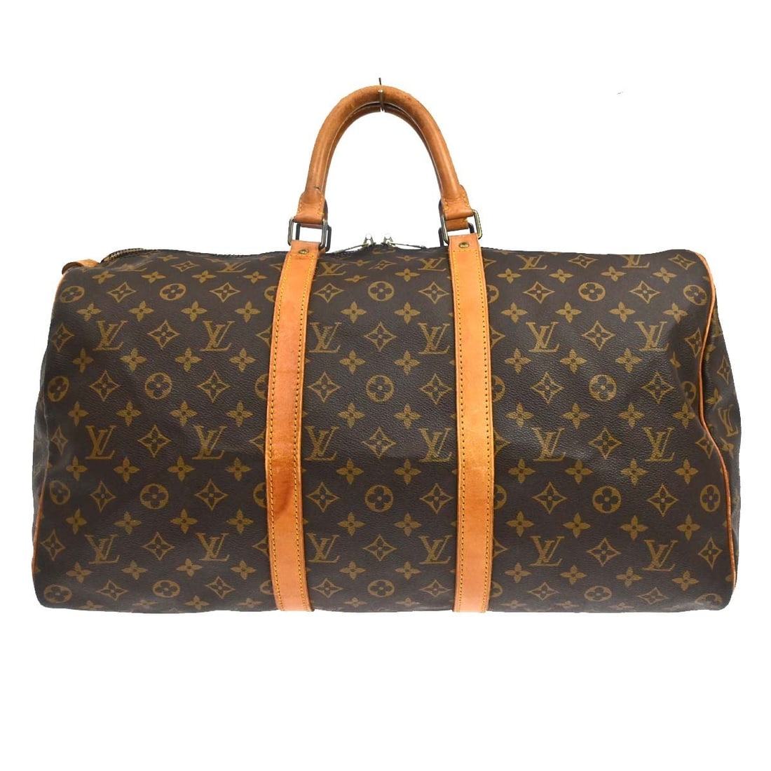 Louis Vuitton Keepall travel bag in brown monogram canvas: Louis Vuitton Keepall travel bag in brown monogram canvas Louis Vuitton Keepall in brown monogram canvas. This unisex bag is made in France and remains in good condition with visible wear from use. Th