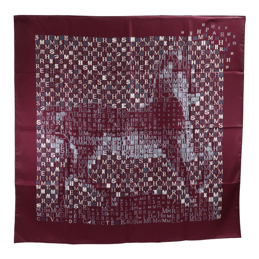 Hermes Silk Scarf 90x90cm Red Gray White Women (1 of 8)