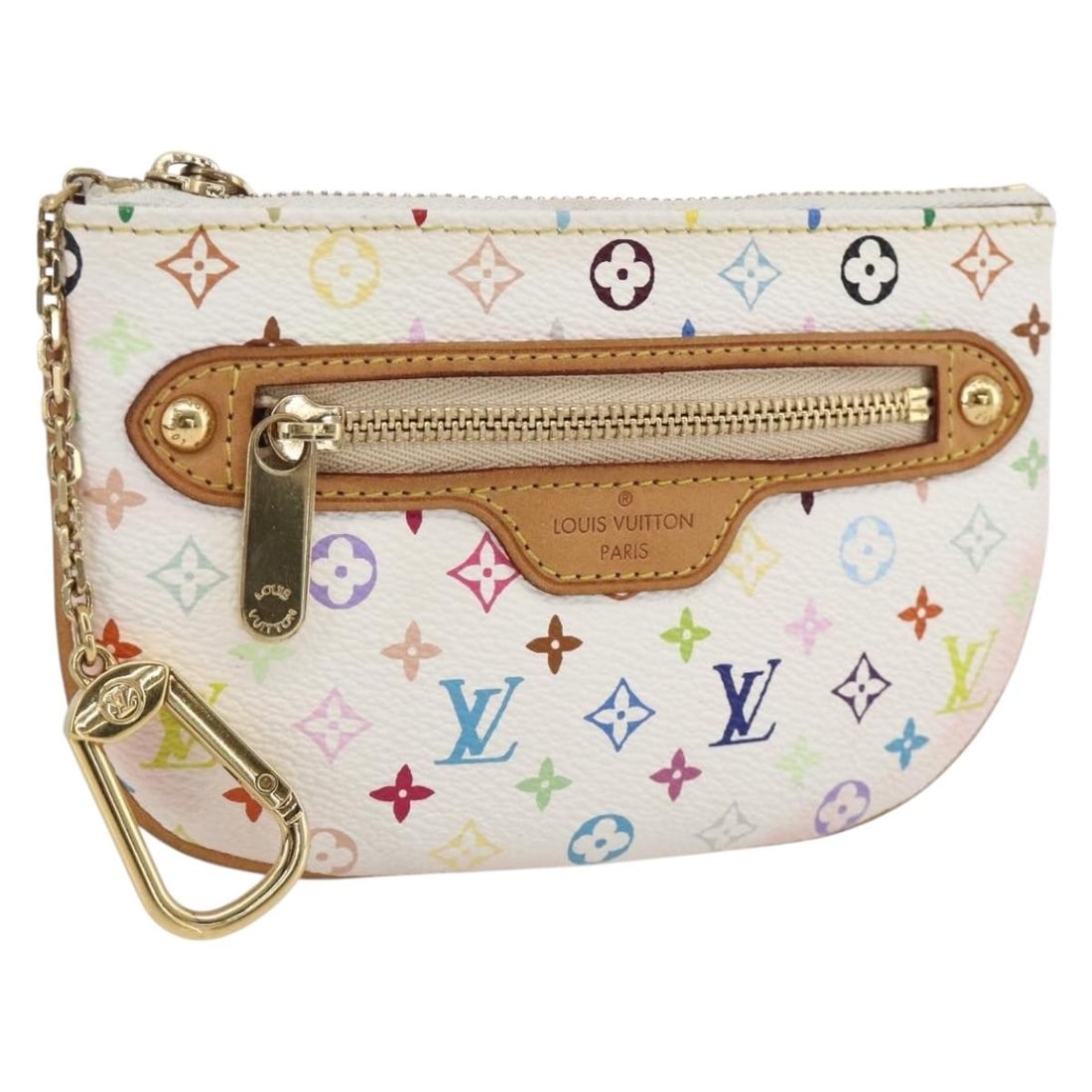 Louis Vuitton M60028 Monogram Multicolor White Canvas Pouch: Louis Vuitton M60028 Monogram Multicolor White Canvas Pouch Louis Vuitton Monogram Multicolor Pochette MM pouch in white Monogram Multicolor canvas. This women's pouch is made in France and includes o