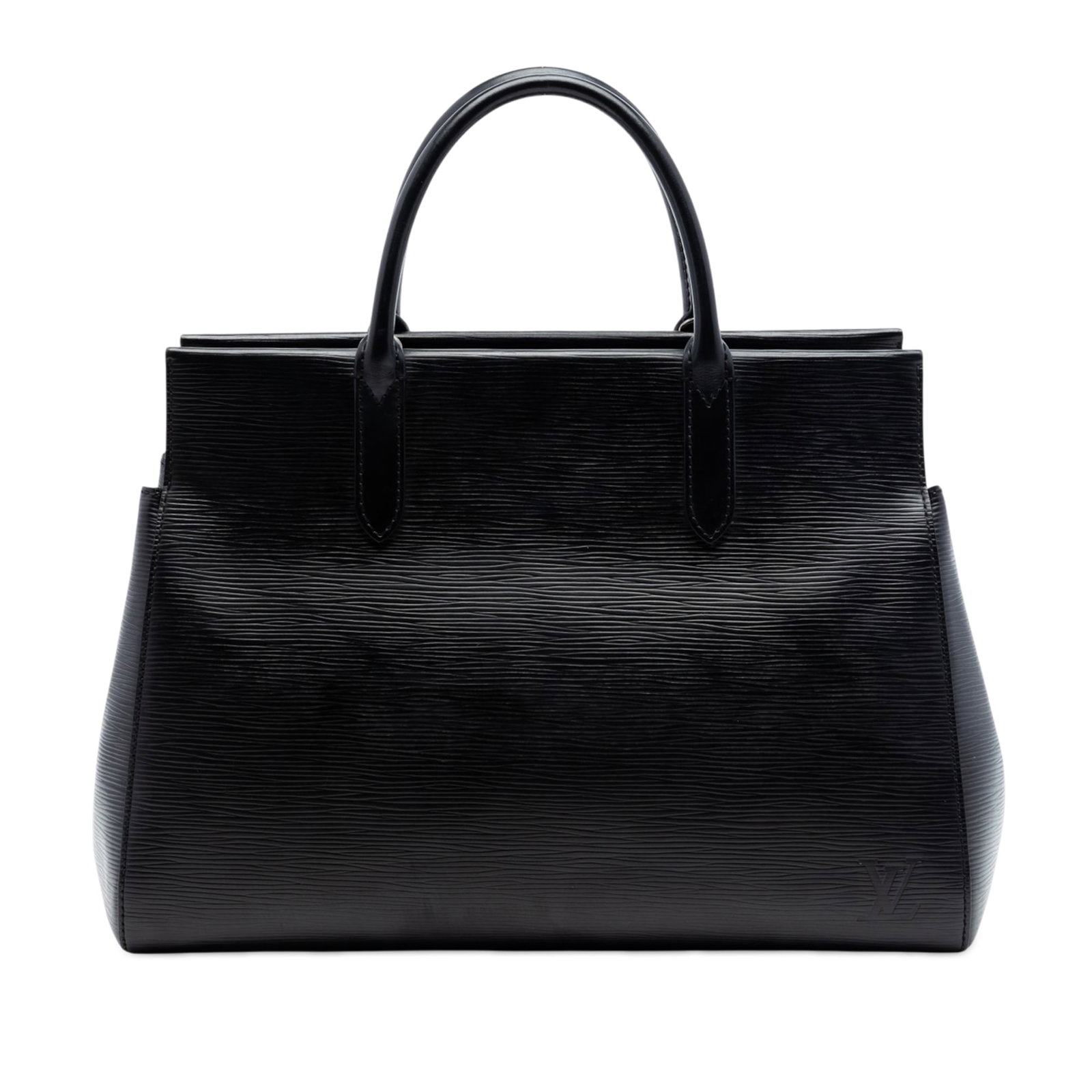 Louis Vuitton Marly MM Epi Leather Handbag Black: Louis Vuitton Marly MM Epi Leather Handbag Black Louis Vuitton Epi Marly MM bag in black leather, made in Spain. It features an epi leather body, rolled leather handles, an open top with side snap but