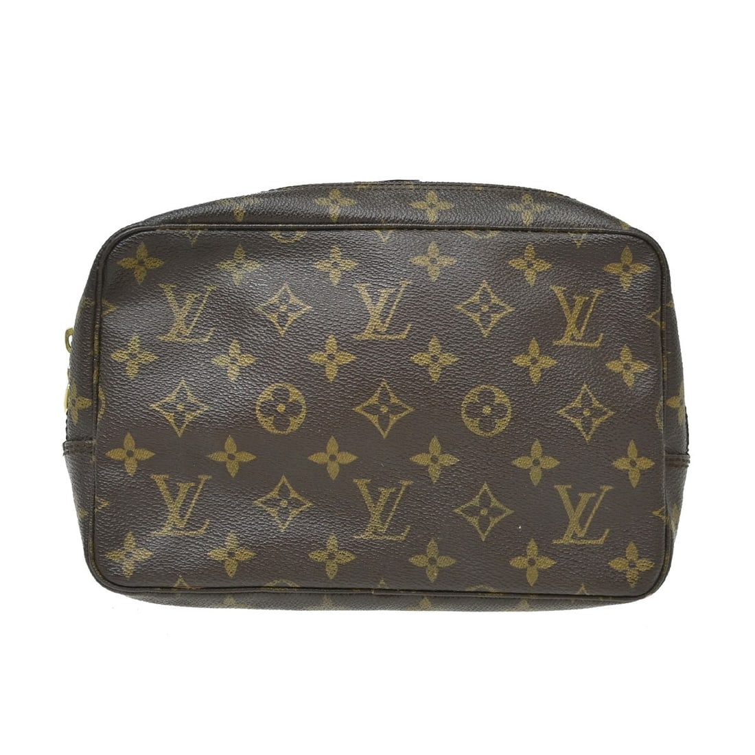 Louis Vuitton Trousse Toilette 23 Monogram Cosmetic Bag M47524: Louis Vuitton Trousse Toilette 23 Monogram Cosmetic Bag M47524 Louis Vuitton Trousse Toilette 23 cosmetic pouch in Monogram canvas, made in France. It features a zip closure, one inner pocket, and a b