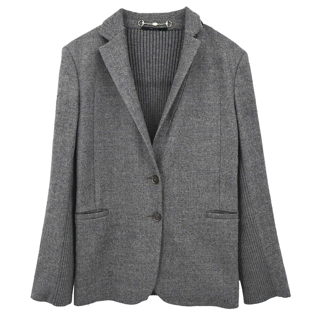 Gucci Womens Gray Wool Long Sleeve Jacket IT 40 Italy (1 of 18)
