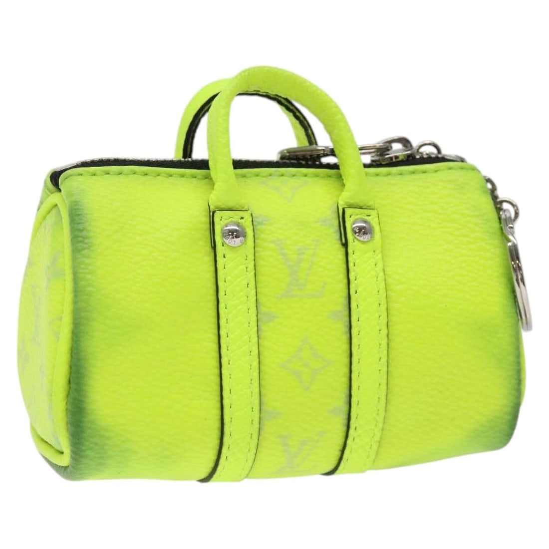 Louis Vuitton M01048 Mini Keepall Charm Yellow Taiga Leather: Louis Vuitton M01048 Mini Keepall Charm Yellow Taiga Leather Louis Vuitton Taigalama Porte Cles Mini Keepall charm in yellow Taiga leather. This women's charm is made in Italy and comes only with the 