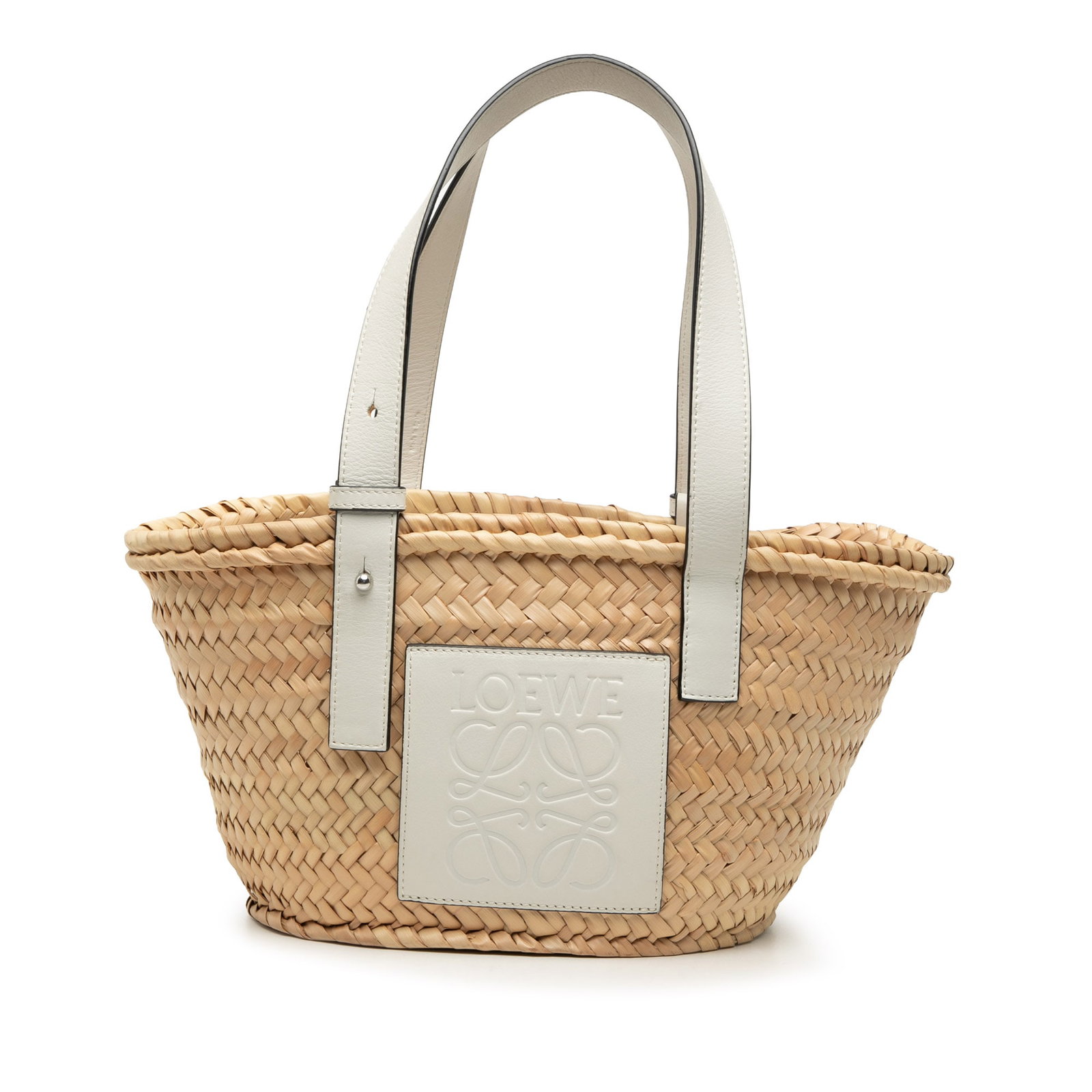 LOEWE Anagram Basket Tote Small Raffia Shoulder Bag (1 of 7)