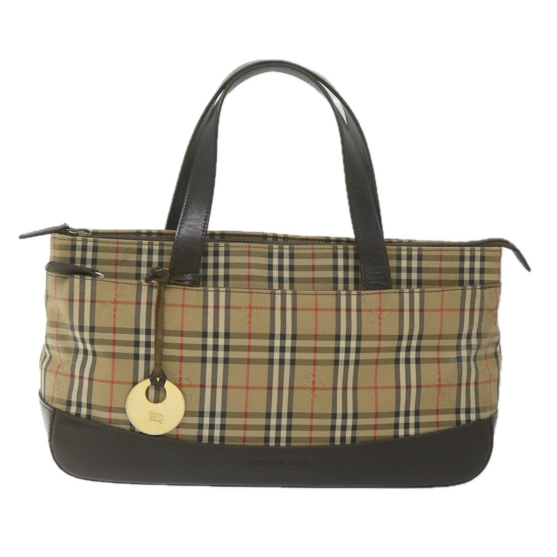 Burberry Nova Check Beige Canvas Leather Shoulder Bag 33cm (1 of 18)