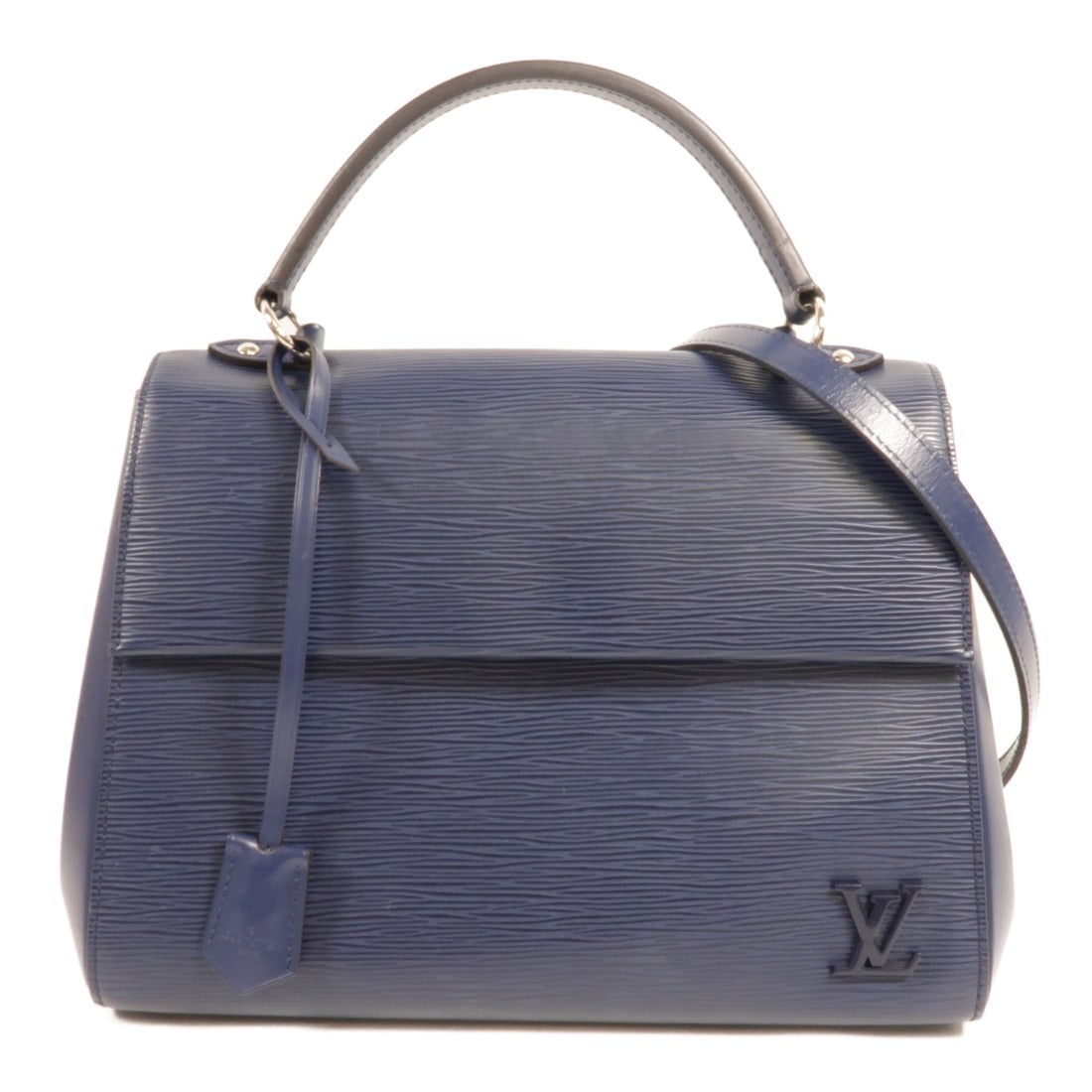 Louis Vuitton Cluny MM M41299 Blue Epi Calfskin 2way Bag: Louis Vuitton Cluny MM M41299 Blue Epi Calfskin 2way Bag Louis Vuitton Cluny MM 2-way shoulder bag in blue Epi and calfskin. This women's bag features a structured design with a magnetic pocket and an