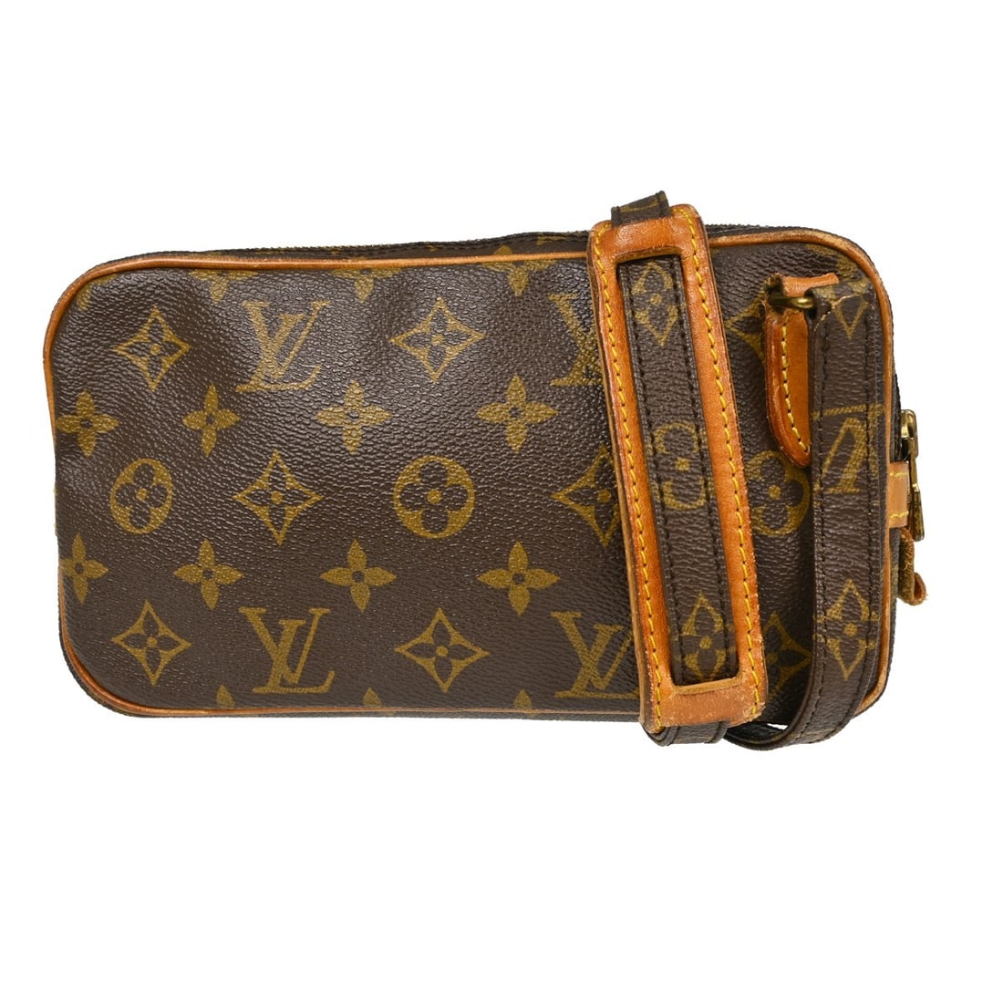Louis Vuitton Marly Monogram canvas shoulder bag brown: Louis Vuitton Marly Monogram canvas shoulder bag brown Louis Vuitton Marly Monogram shoulder bag in brown canvas. This unisex piece is made in France and is presented in fair condition, with visible w
