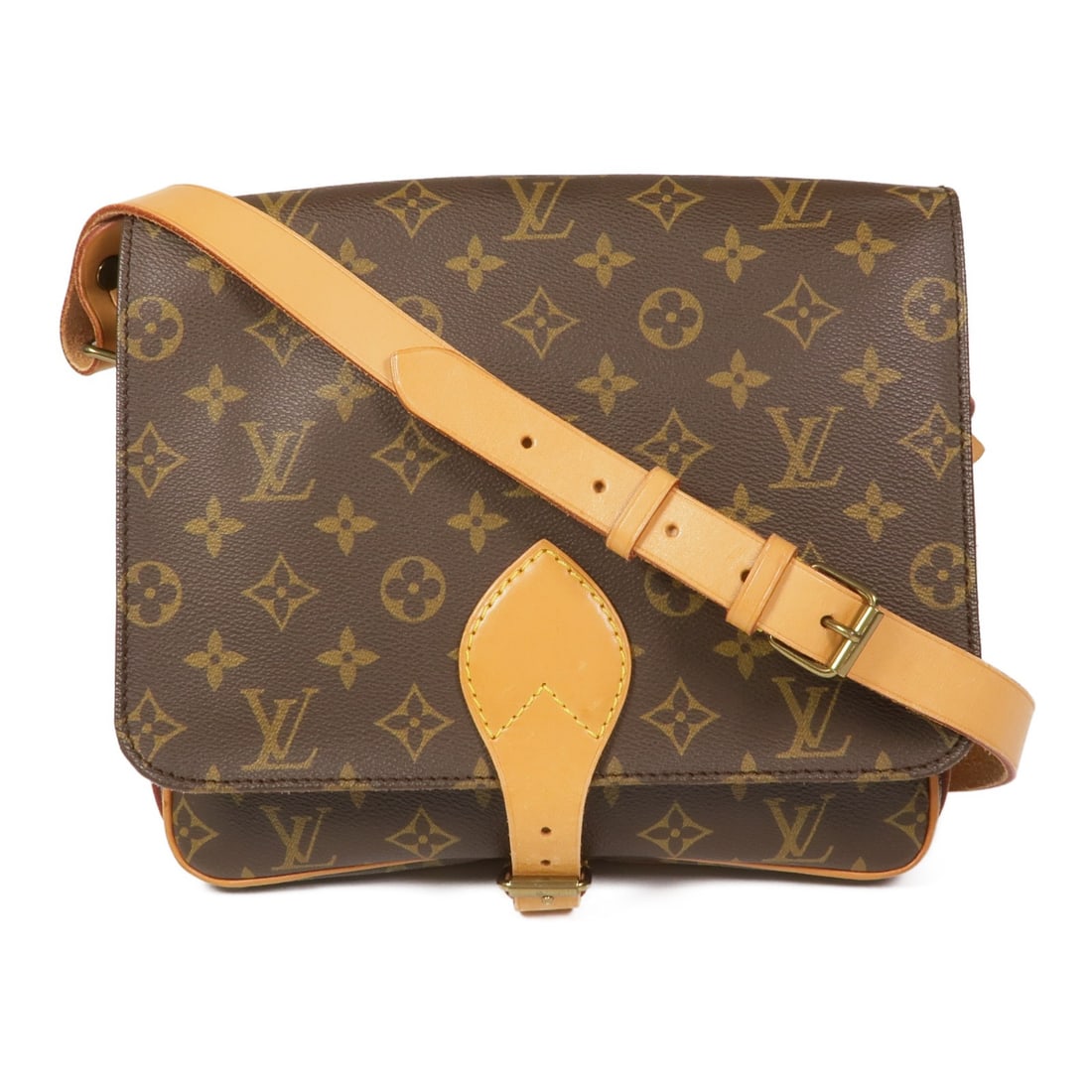 Louis Vuitton Cartouchiere GM 26 Monogram Shoulder Bag M51252: Louis Vuitton Cartouchiere GM 26 Monogram Shoulder Bag M51252 Louis Vuitton Cartouchiere GM 26 shoulder bag in brown Monogram PVC coated canvas. This women's bag features a shoulder strap, an open int