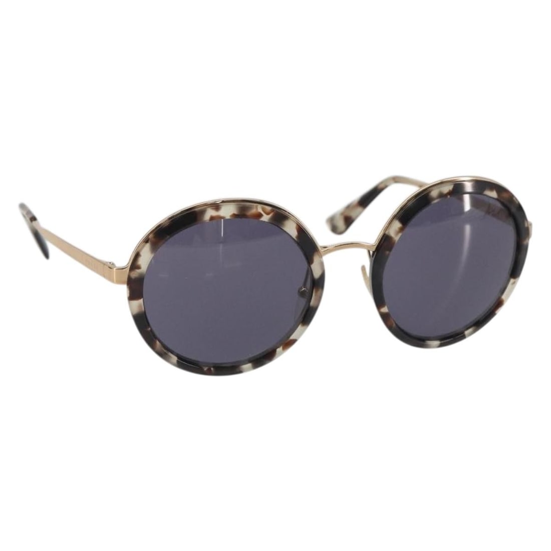 PRADA SPR50T Metal Sunglasses Brown Champagne Gold Italy (1 of 14)