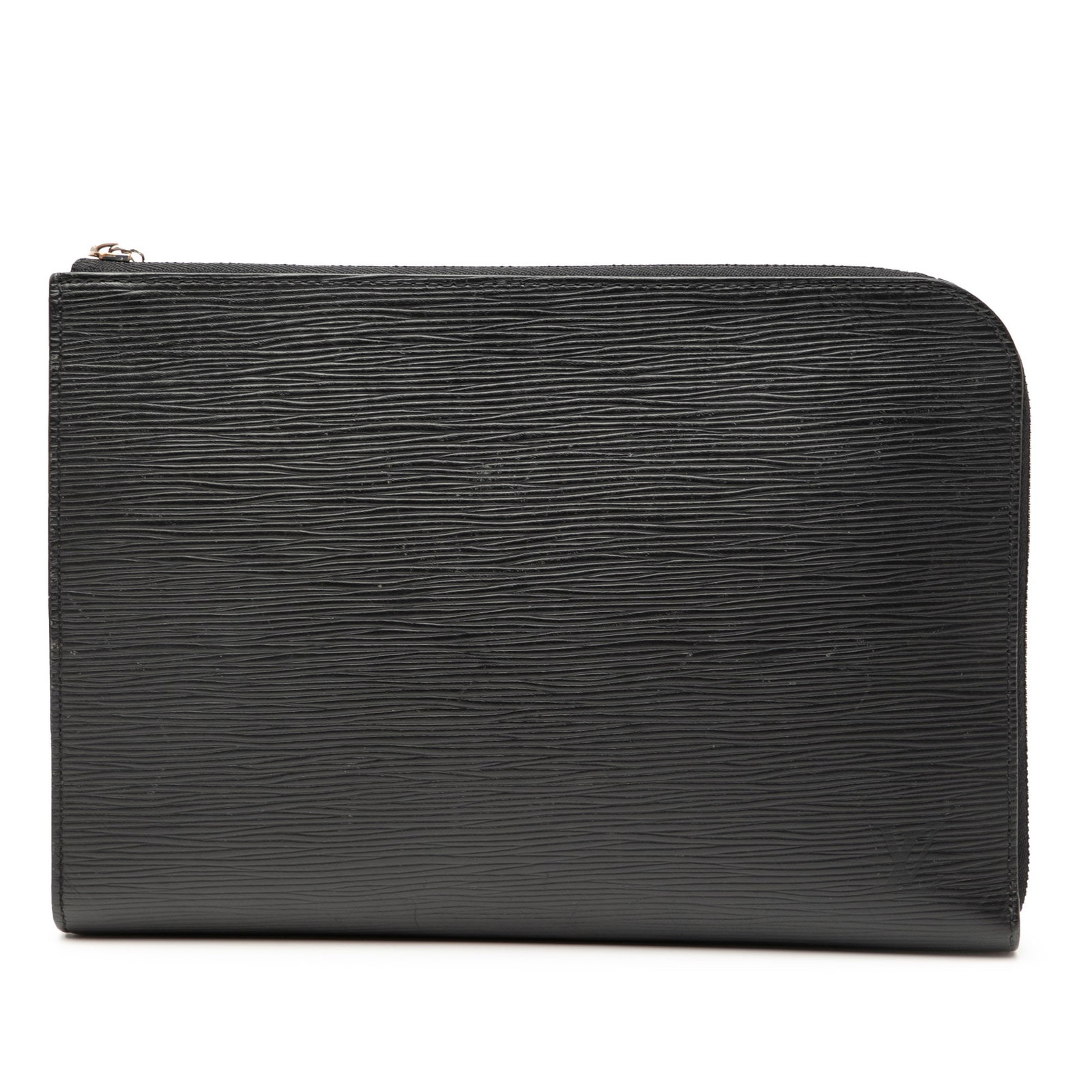 Louis Vuitton Epi Pochette Jour PM Black Leather Bag: Louis Vuitton Epi Pochette Jour PM Black Leather Bag The Louis Vuitton Epi Pochette Jour PM is an elegant and stylish bag crafted from durable epi leather. It features a zip-around closure and multipl