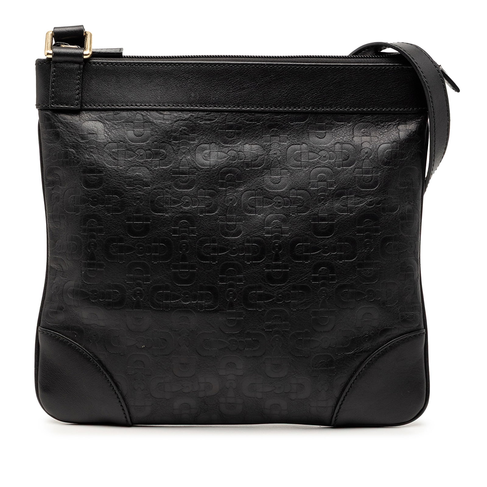 Gucci Horsebit Black Leather Crossbody Bag: Gucci Horsebit Black Leather Crossbody Bag This Gucci Embossed Leather Horsebit Crossbody bag features a black embossed leather body with an adjustable leather strap, a top zip closure, and interior z