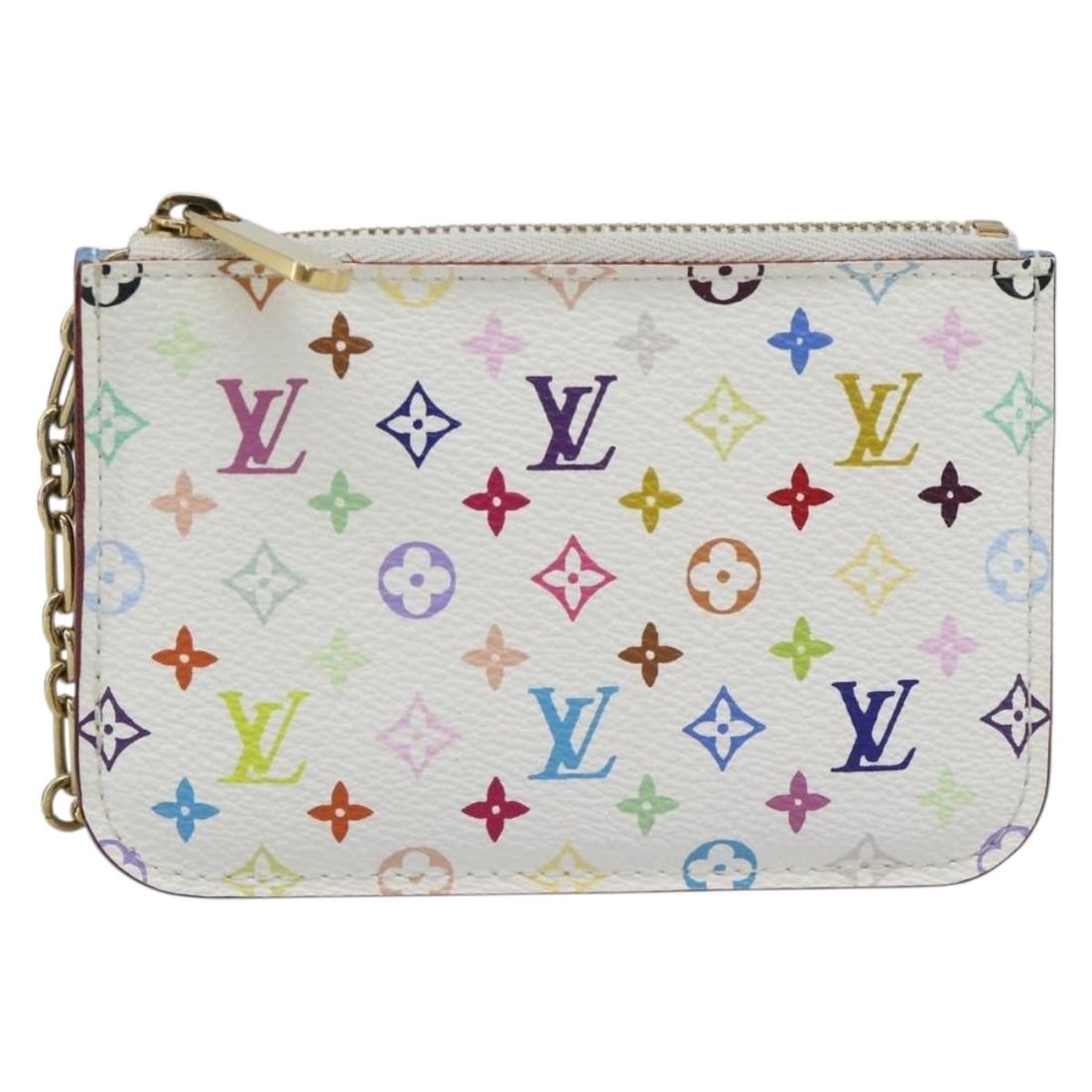 Louis Vuitton Key Pouch NM Multicolor Canvas Wallet: Louis Vuitton Key Pouch NM Multicolor Canvas Wallet Louis Vuitton Key Pouch NM in Monogram Multicolor canvas. This compact pouch features a good overall condition with light wear to the exterior corne