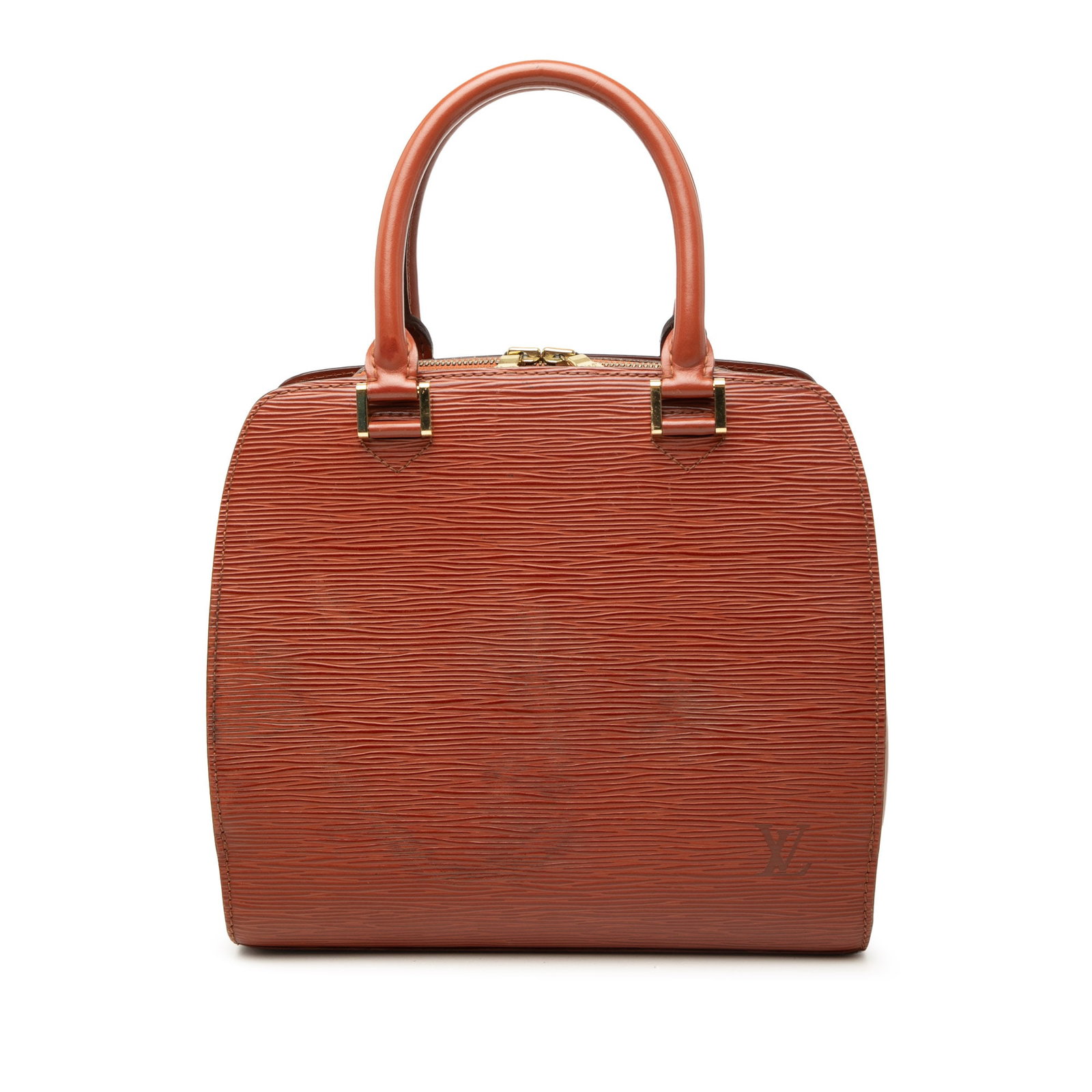 Louis Vuitton Pont Neuf PM Brown Epi Leather Handbag: Louis Vuitton Pont Neuf PM Brown Epi Leather Handbag Louis Vuitton Epi Pont Neuf PM handbag in brown leather with rolled handles, a two-way top zip closure, and an interior zip pocket. Made in France.