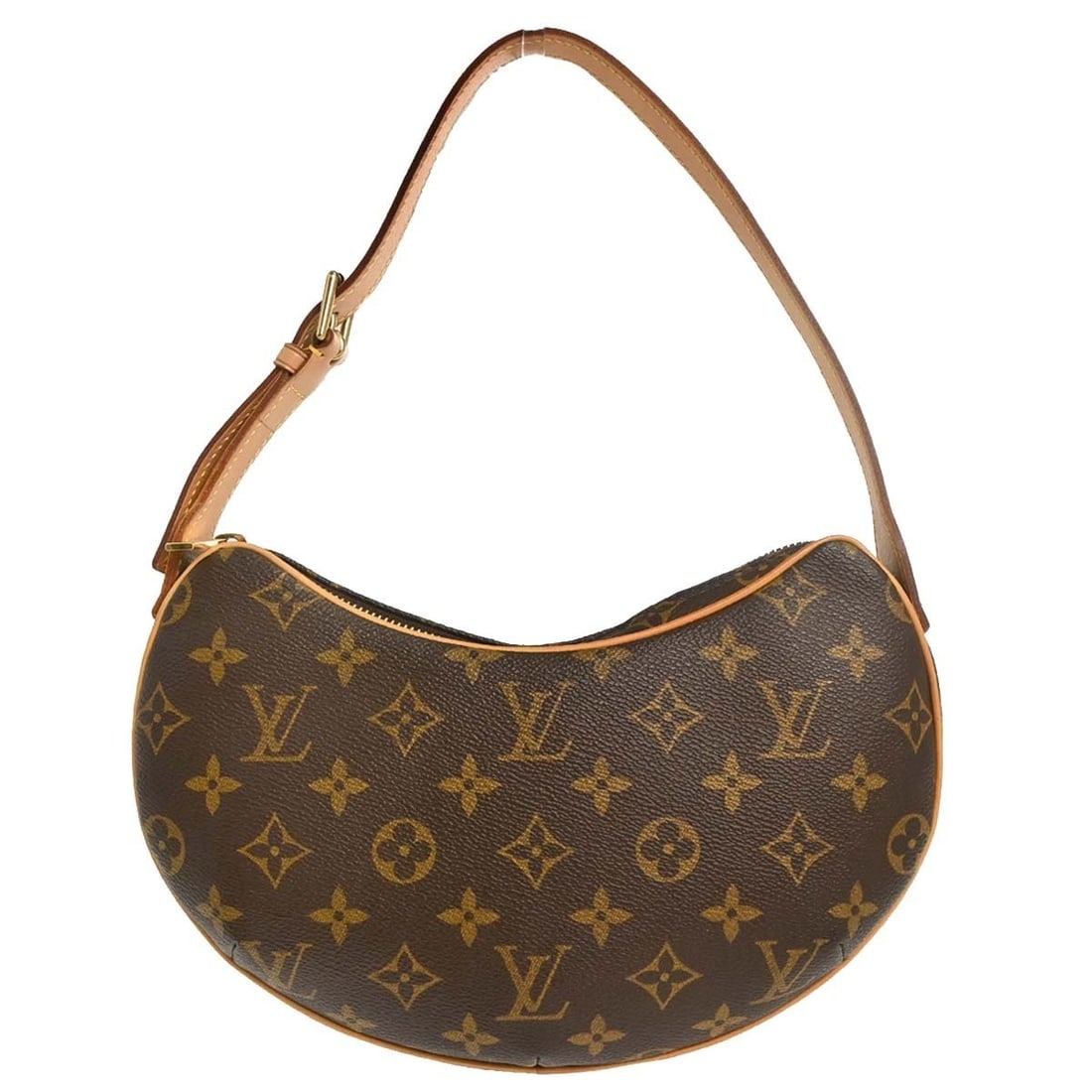 Louis Vuitton Pochette Croissant Monogram Canvas Hobo Bag M51510: Louis Vuitton Pochette Croissant Monogram Canvas Hobo Bag M51510 Louis Vuitton Monogram Pochette Croissant handbag in brown Monogram canvas and leather with a zip closure, top handle, adjustable strap