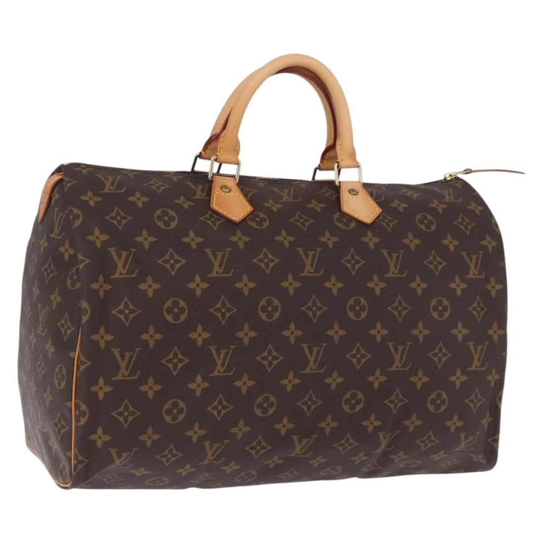 Louis Vuitton M41522 Speedy 40 Monogram Canvas Handbag: Louis Vuitton M41522 Speedy 40 Monogram Canvas Handbag Louis Vuitton Speedy 40 handbag in Monogram canvas with a classic monogram exterior and dust bag included. Made in France, this women's handbag i