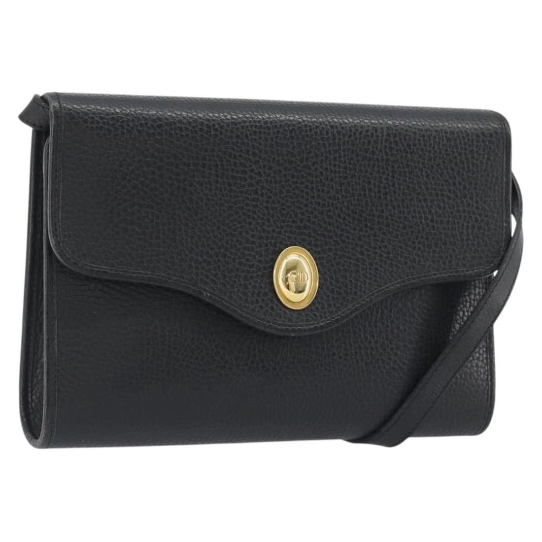 Christian Dior Vintage CD Flap black leather shoulder bag: Christian Dior Vintage CD Flap black leather shoulder bag Vintage Christian Dior CD Flap bag in black leather. This women's bag is made in France and features overall good condition with light wear an