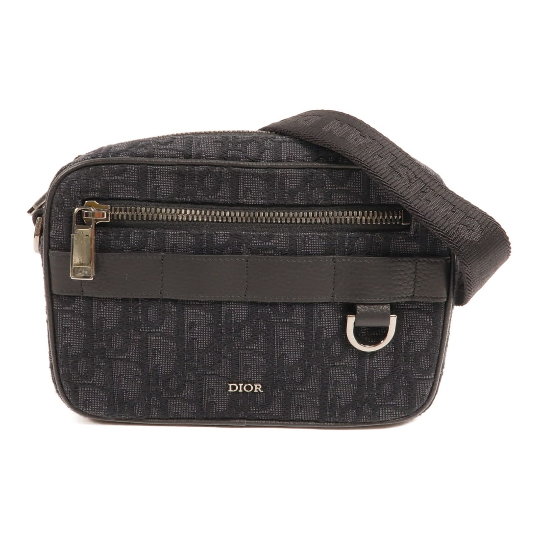 Dior CD Safari Mini Messenger Shoulder Bag in Black Canvas (1 of 15)
