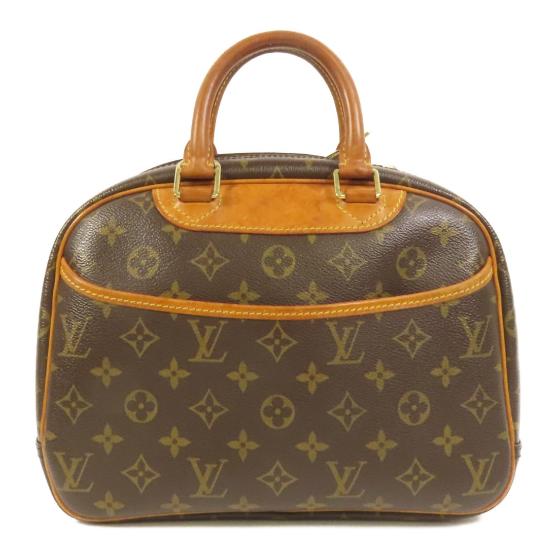 Louis Vuitton Deauville Monogram Handbag M47270 Brown PVC Coated Canvas: Louis Vuitton Deauville Monogram Handbag M47270 Brown PVC Coated Canvas Louis Vuitton Deauville handbag in brown Monogram x PVC coated canvas, model M47270. It features a regular size, brown frame col