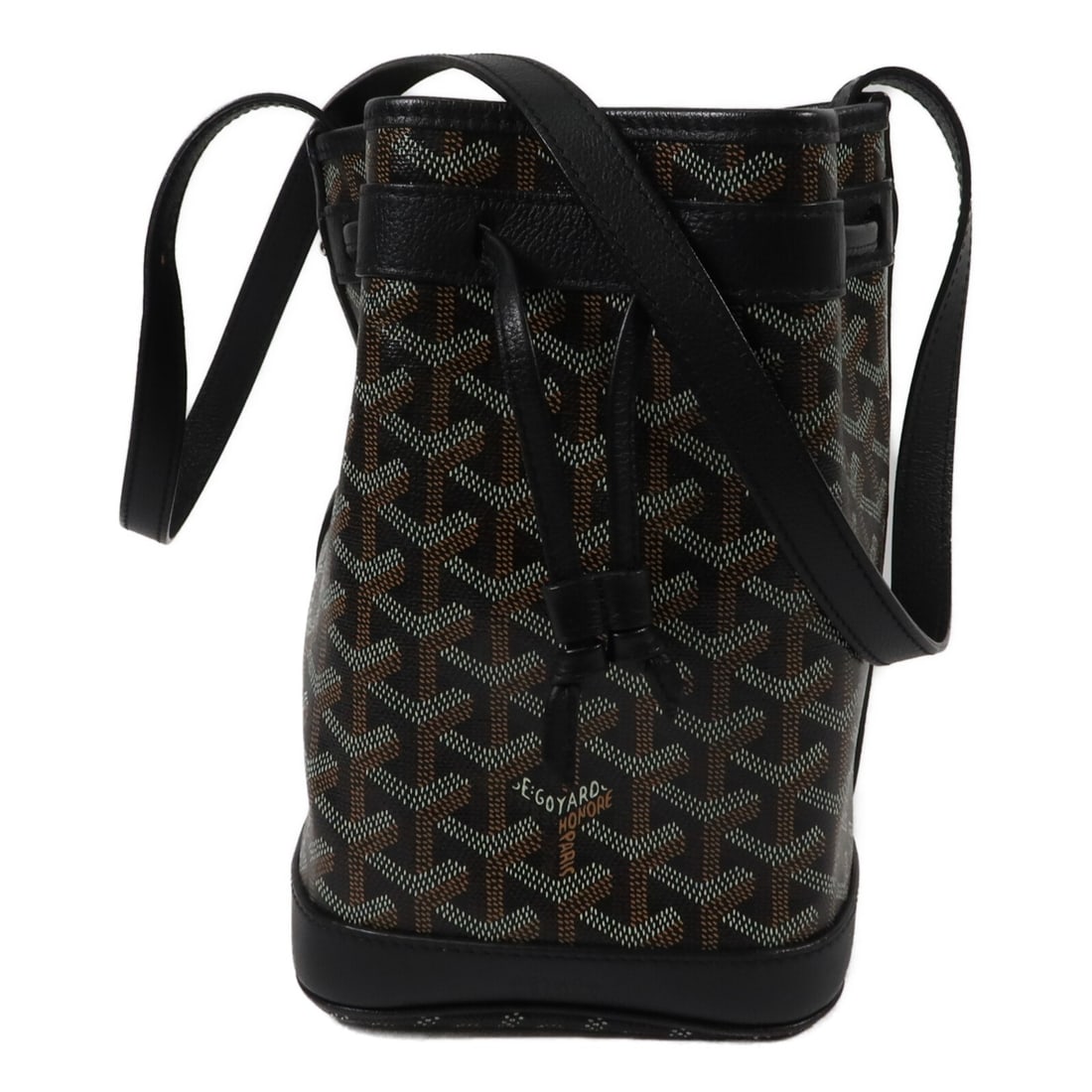 Goyard Petit Flot PM Black Coated Canvas Shoulder Bag: Goyard Petit Flot PM Black Coated Canvas Shoulder Bag Goyard Petit Flot PM shoulder bag in black PVC coated canvas. This women's bag is made in France and includes storage bags. Condition is listed as