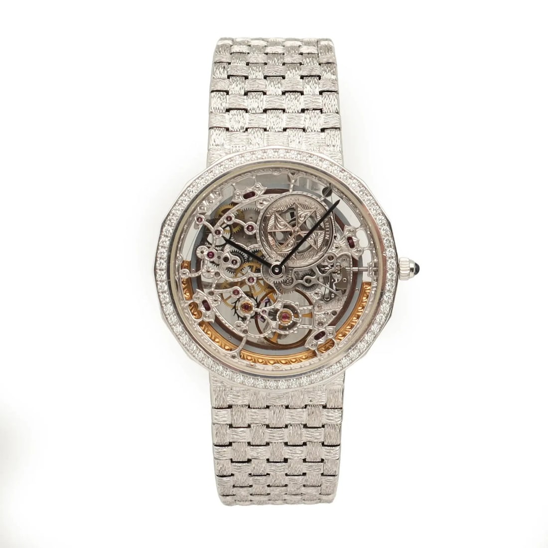 Vacheron Constantin Patrimony Squelette 18k White Gold Diamond Wristwatch 43502 (1 of 5)