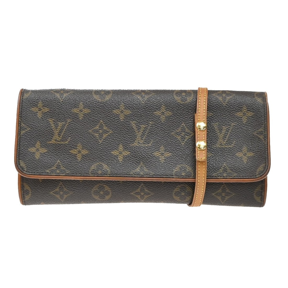 Louis Vuitton Twin Brown Canvas Shoulder Bag: Louis Vuitton Twin Brown Canvas Shoulder Bag Louis Vuitton Twin Monogram in brown canvas, designed for women and made in France. The item is in good condition overall, with noted exterior and interior