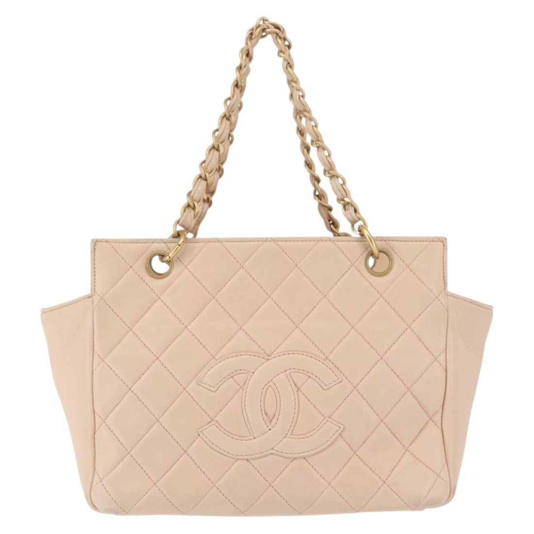 Chanel Quilted Calfskin Beige Petite Timeless Tote Leather Bag: Chanel Quilted Calfskin Beige Petite Timeless Tote Leather Bag This Chanel Petite Timeless Tote crafted from beige quilted calfskin leather combines classic elegance with practical dimensions ideal fo