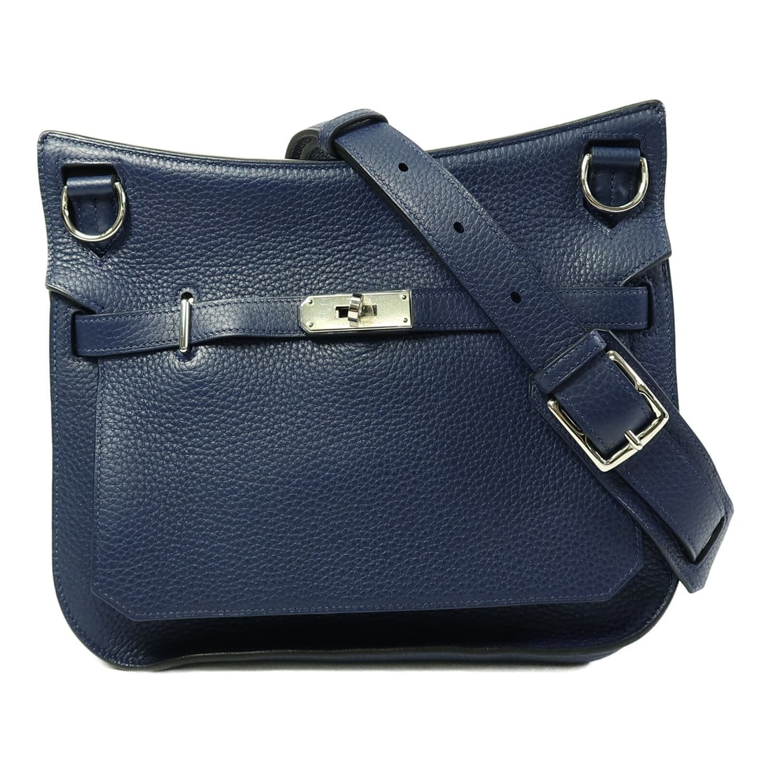 Hermes Jypsiere 28 Taurillon Clemence Shoulder Bag Bleu Sapphire PHW: Hermes Jypsiere 28 Taurillon Clemence Shoulder Bag Bleu Sapphire PHW Hermes Jypsiere 28 shoulder bag in Bleu Sapphire, crafted from Taurillon Clemence and calfskin (cowhide). It features a turn lock c