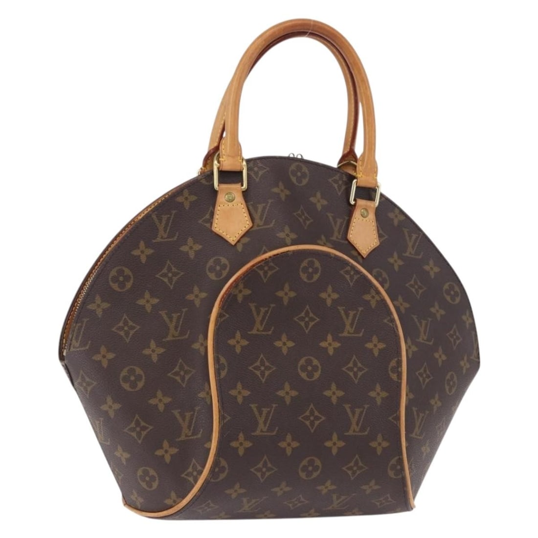 Louis Vuitton Ellipse Brown Canvas Handbag: Louis Vuitton Ellipse Brown Canvas Handbag Louis Vuitton Ellipse Monogram handbag in brown canvas with leather trim. Made in France, this women's bag features the classic Ellipse model silhouette. Con