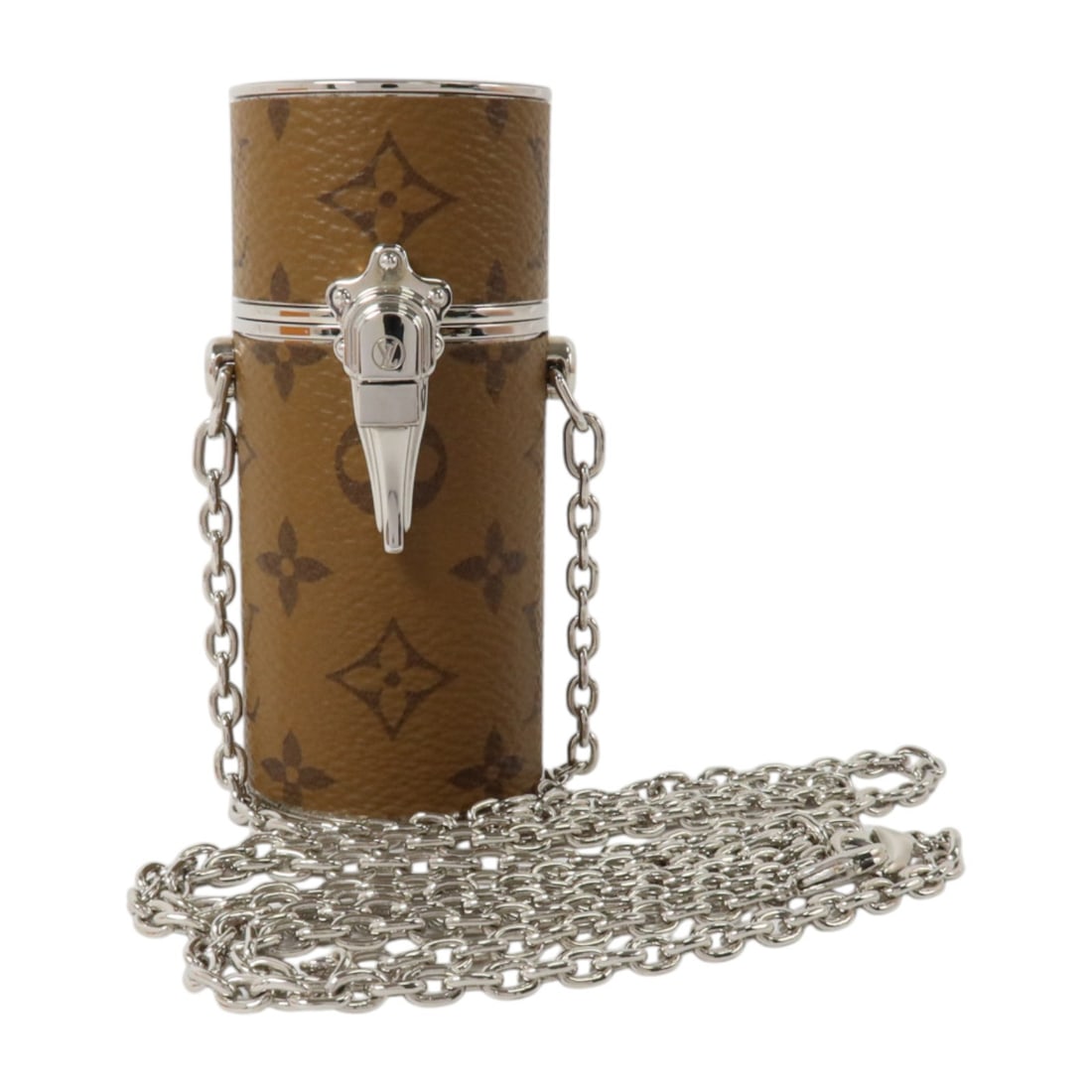 Louis Vuitton MP2407 Monogram Reverse Lipstick Case Charm Brown (1 of 12)