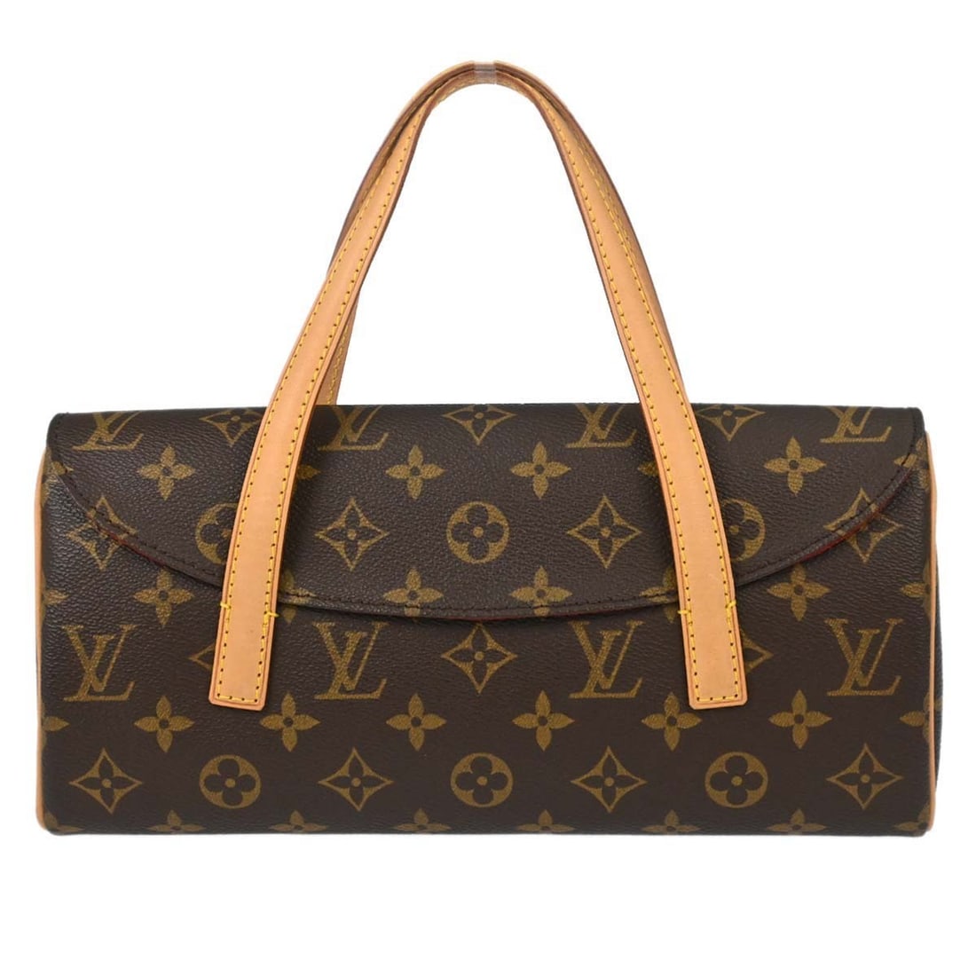 Louis Vuitton Sonatine Monogram Canvas Handbag Brown M51902: Louis Vuitton Sonatine Monogram Canvas Handbag Brown M51902 Louis Vuitton Monogram Sonatine handbag in brown Monogram Canvas and leather, made in France. It features a magnetic closure, a medium size 