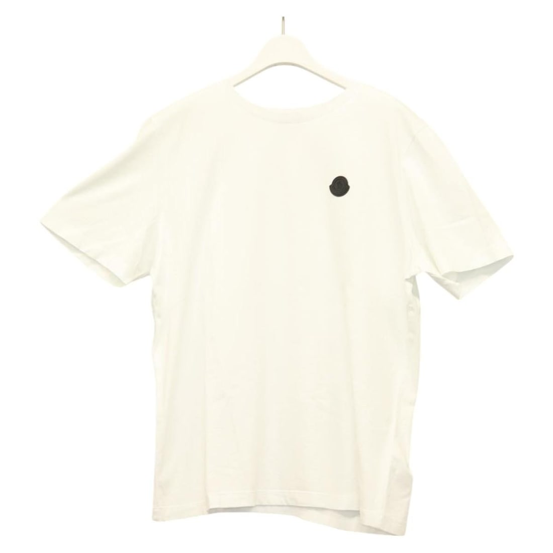 Moncler White Cotton Womens Shirt ym013M: Moncler White Cotton Womens Shirt ym013M Authentic Moncler women's white cotton shirt with a simple, versatile design. This pre-owned piece shows reasonable wear and tear, including slight rubbing and