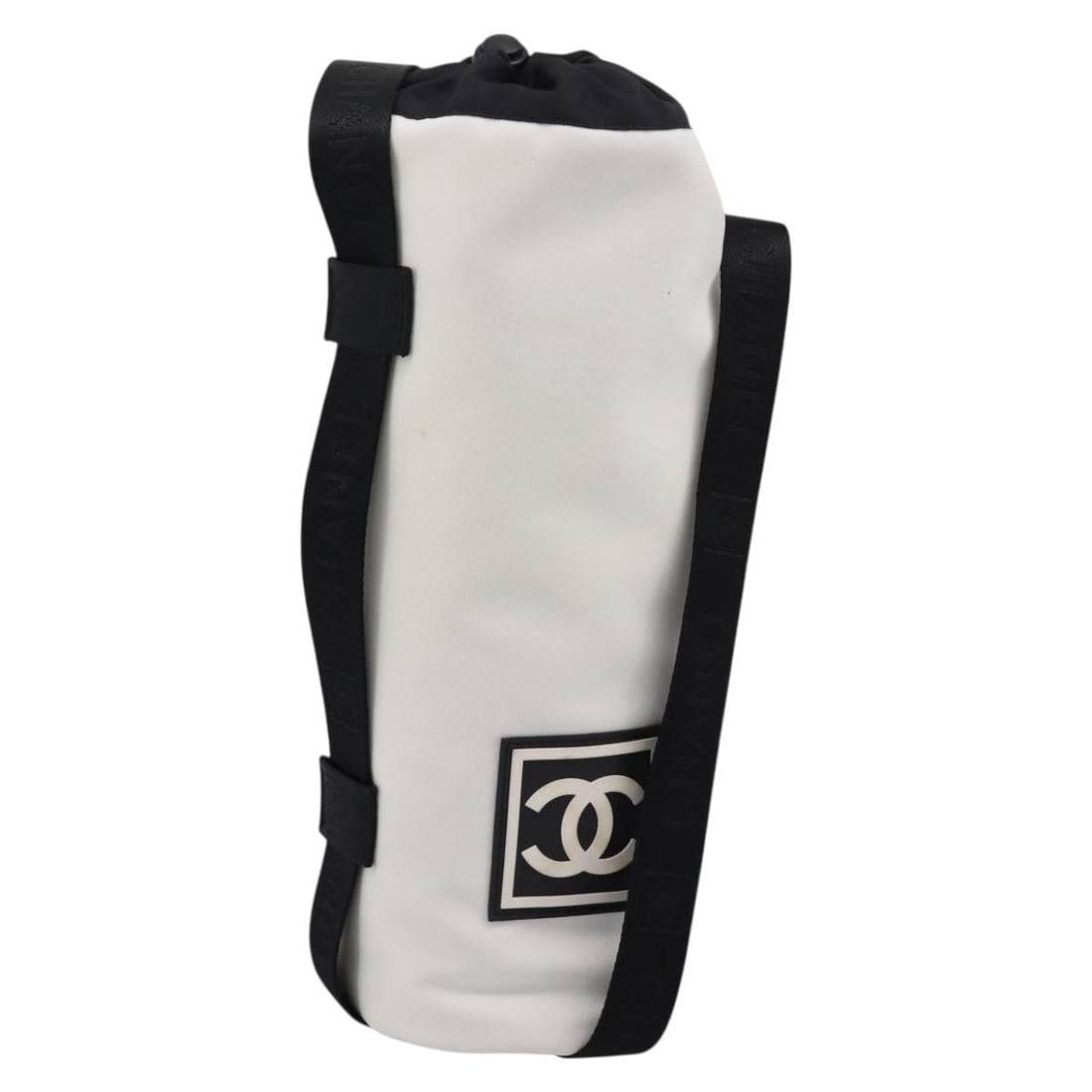 CHANEL Nylon Drink Holder White Black CC Italy (1 of 18)
