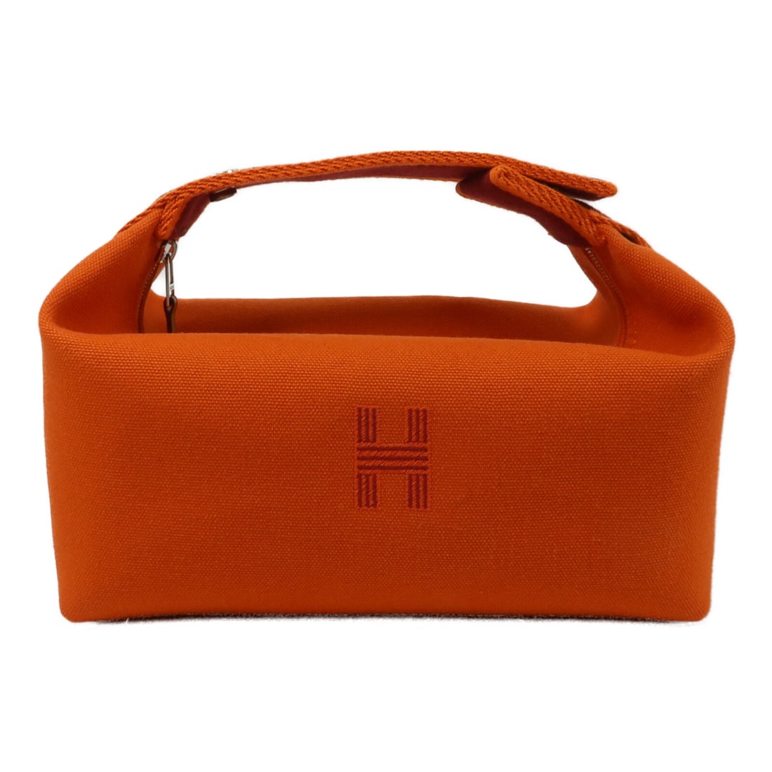 Hermes Bride a Brac PM Orange Canvas Handbag PHW: Hermes Bride a Brac PM Orange Canvas Handbag PHW Hermes Bride a Brac PM handbag in orange canvas with palladium-tone hardware. This women's handbag features an open interior with three inside pockets 