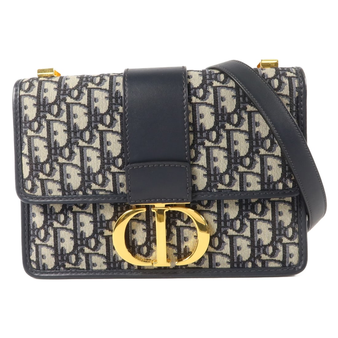 Dior 30 Montaigne Navy Canvas Shoulder Bag CD GHW (1 of 15)
