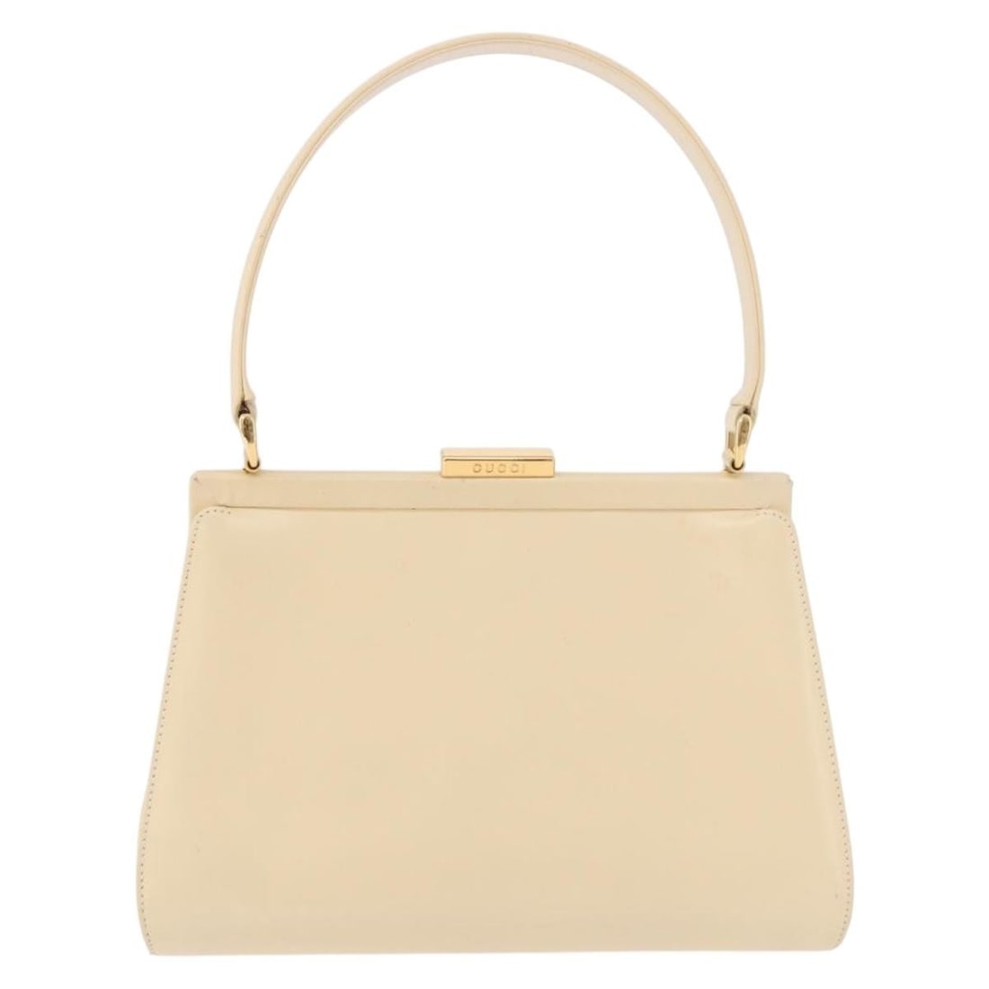 Gucci Vintage Convertible Box patent leather handbag beige (1 of 18)