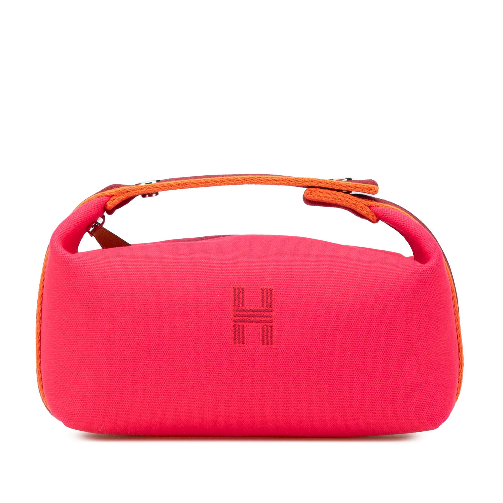 Pink Fabric Bride A Brac Small Case with Top Zip and Handle by Hermes (1 of 12)