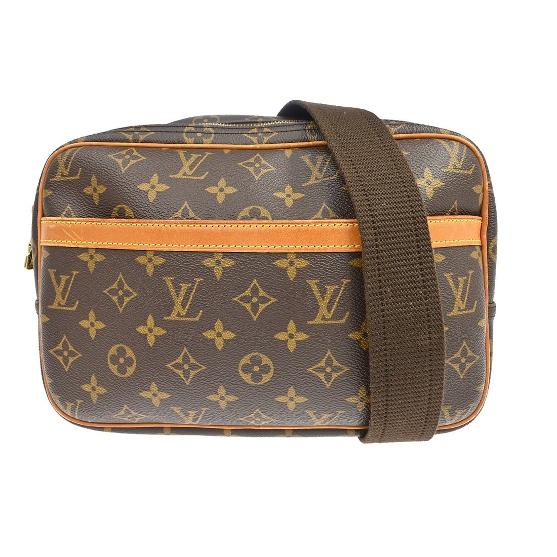 Louis Vuitton Reporter Monogram Canvas Shoulder Bag Brown: Louis Vuitton Reporter Monogram Canvas Shoulder Bag Brown Louis Vuitton Reporter Monogram shoulder bag in brown canvas with a unisex design. Made in France, this piece is in good condition with visibl