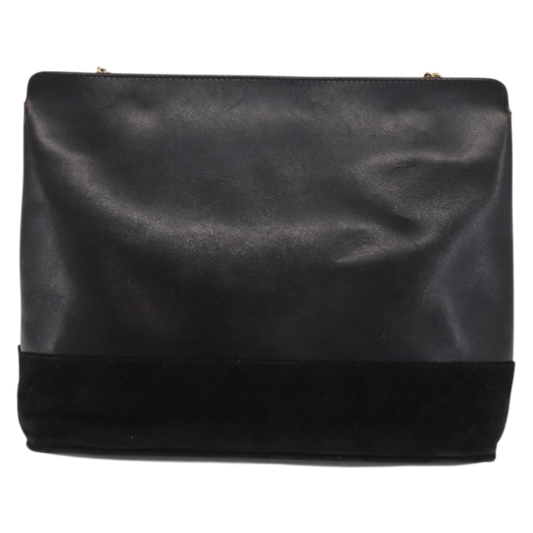 Salvatore Ferragamo Vintage Chain Shoulder Bag Black Leather: Salvatore Ferragamo Vintage Chain Shoulder Bag Black Leather Vintage Salvatore Ferragamo female bag in black leather, made in Italy. The item is in good, worn condition with noted exterior, hardware, 