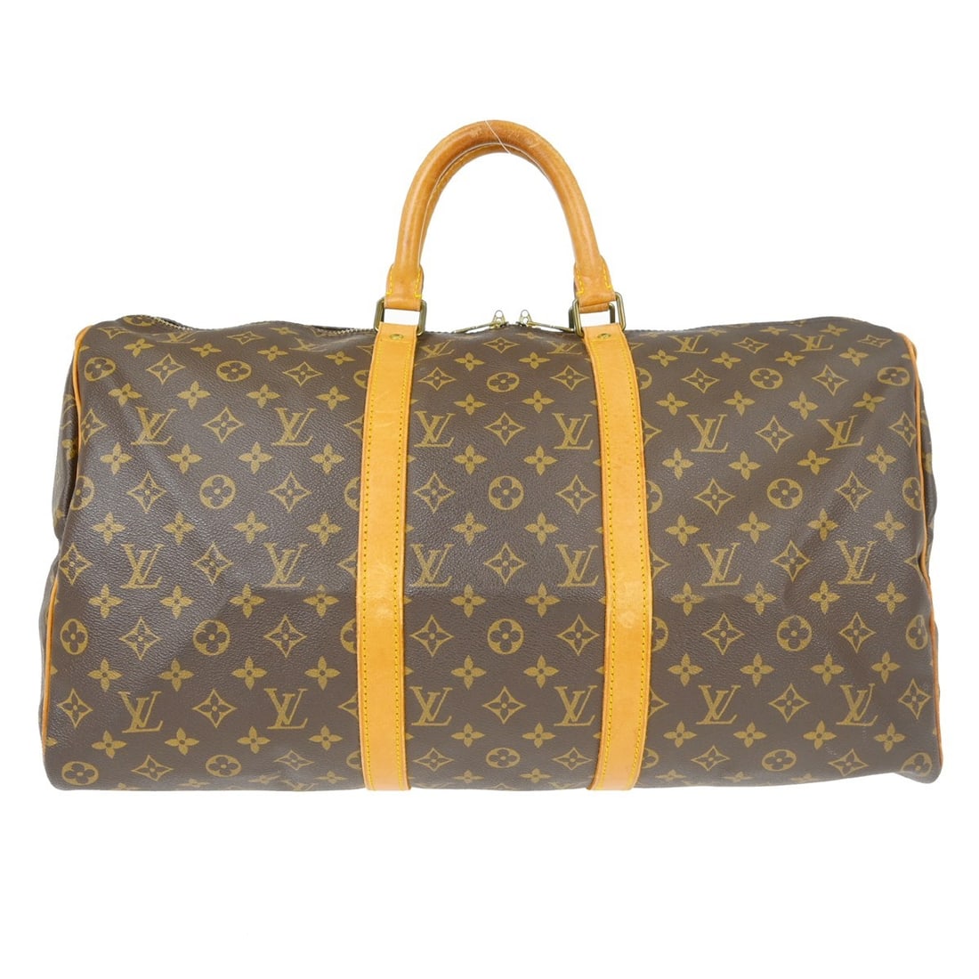 Louis Vuitton Keepall Unisex Brown Monogram Canvas Bag: Louis Vuitton Keepall Unisex Brown Monogram Canvas Bag Louis Vuitton Keepall Monogram travel bag in brown canvas with a unisex design. Made in France, this piece is presented in good condition with vi