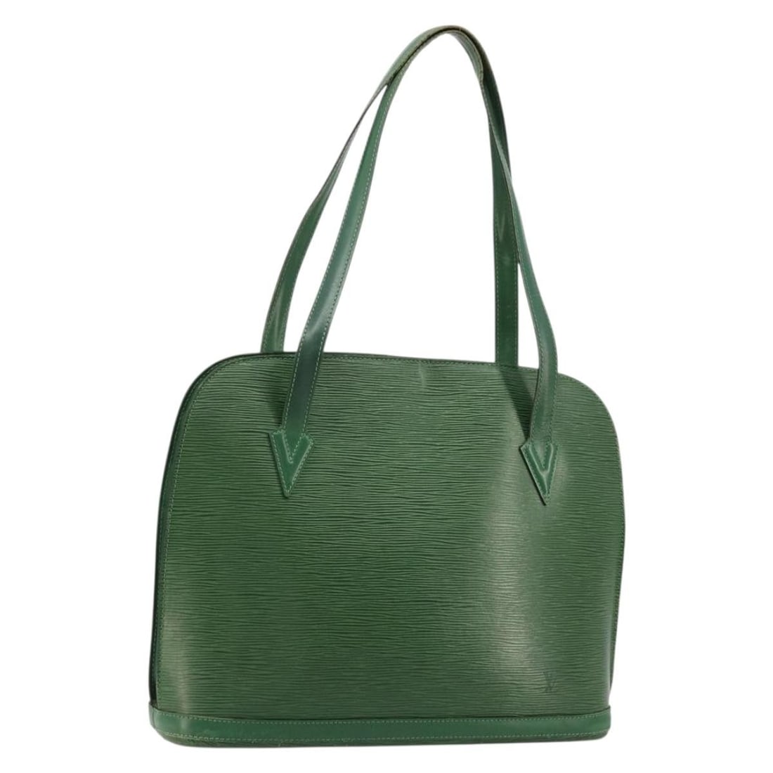 Louis Vuitton M52284 Epi Lussac Green Leather Shoulder Bag: Louis Vuitton M52284 Epi Lussac Green Leather Shoulder Bag Louis Vuitton Lussac shoulder bag in green Epi leather. This women's bag is made in France and features a structured shoulder bag silhouette 