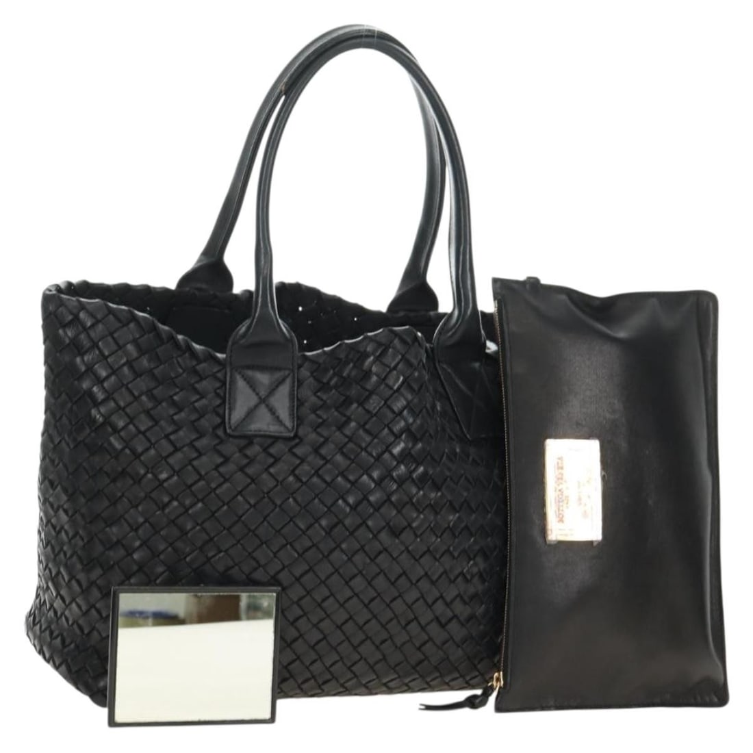 Bottega Veneta 141498 Intrecciato black leather tote bag (1 of 18)