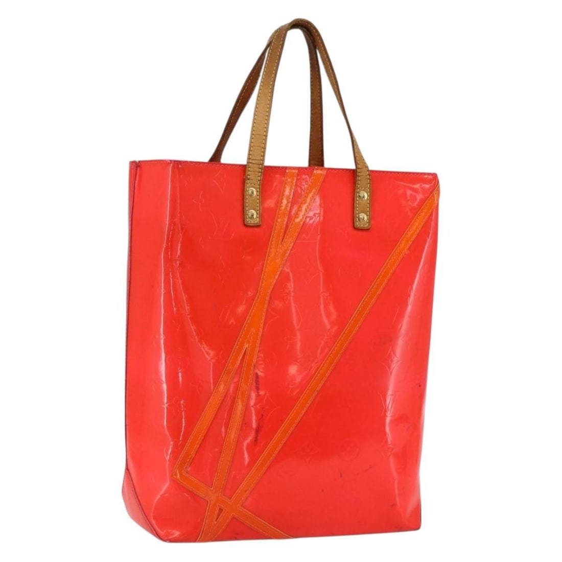 Louis Vuitton M91900 Reade MM Monogram Vernis Fluo Pink Handbag (1 of 18)