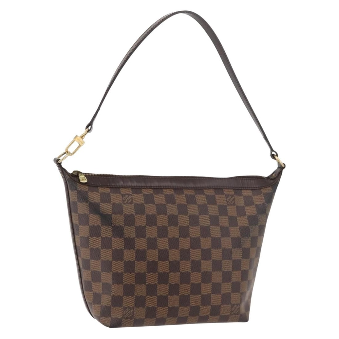 Louis Vuitton Illovo MM Damier Ebene Canvas Shoulder Bag N51995: Louis Vuitton Illovo MM Damier Ebene Canvas Shoulder Bag N51995 Louis Vuitton Illovo MM shoulder bag in Damier Ebene canvas. This women's bag is made in France and shows heavy use, including wear to t