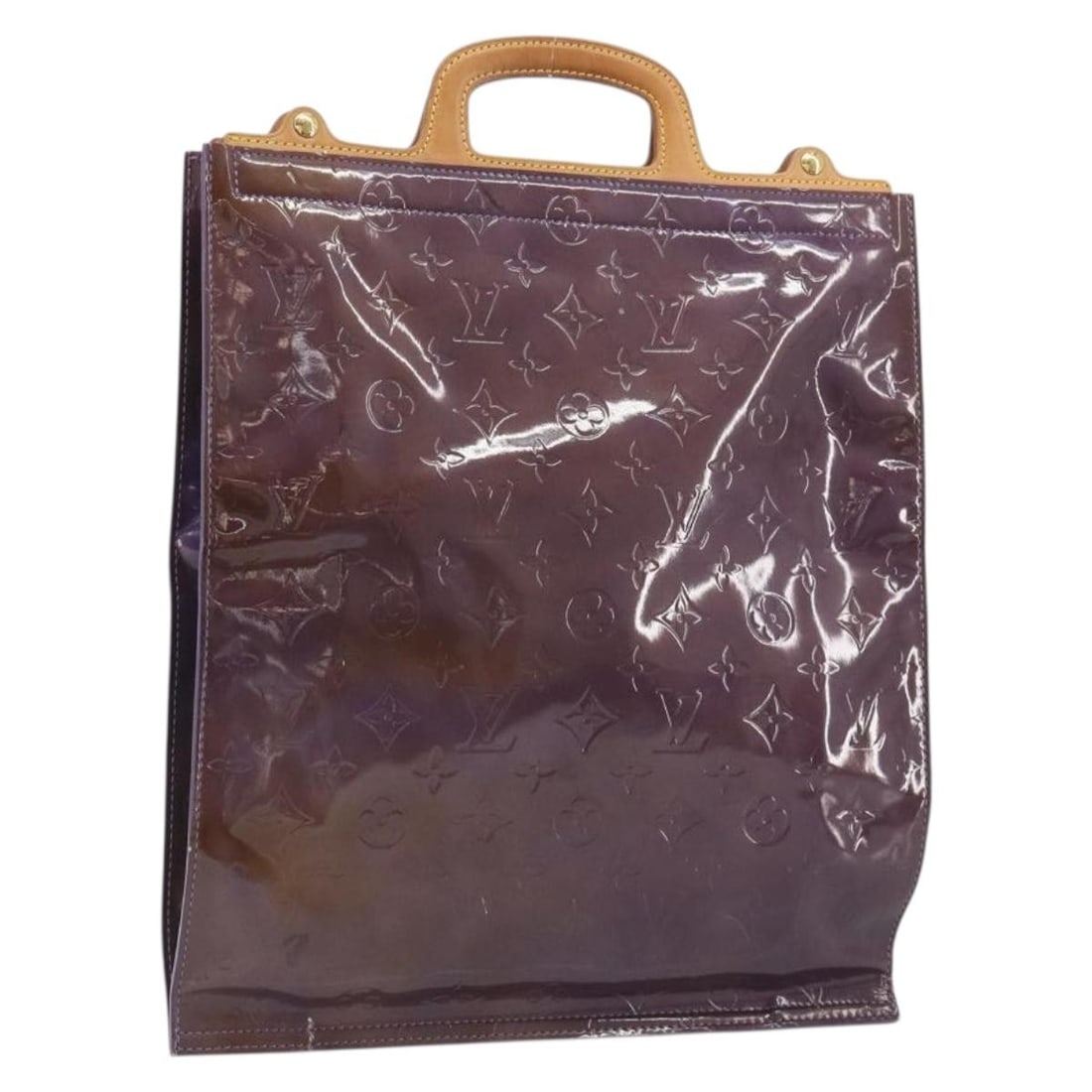 Louis Vuitton Stanton Monogram Vernis Patent Leather Tote M91079 Purple: Louis Vuitton Stanton Monogram Vernis Patent Leather Tote M91079 Purple Louis Vuitton Monogram Vernis Stanton Tote Bag in purple/viole, made from patent leather and crafted in France. This tote bag is