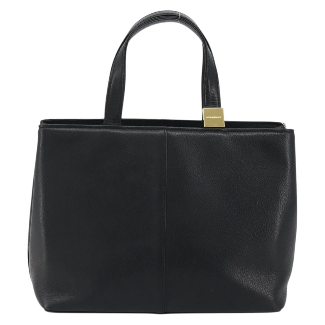 Burberry Vintage black leather handbag 25cm x 20cm x 11cm (1 of 18)