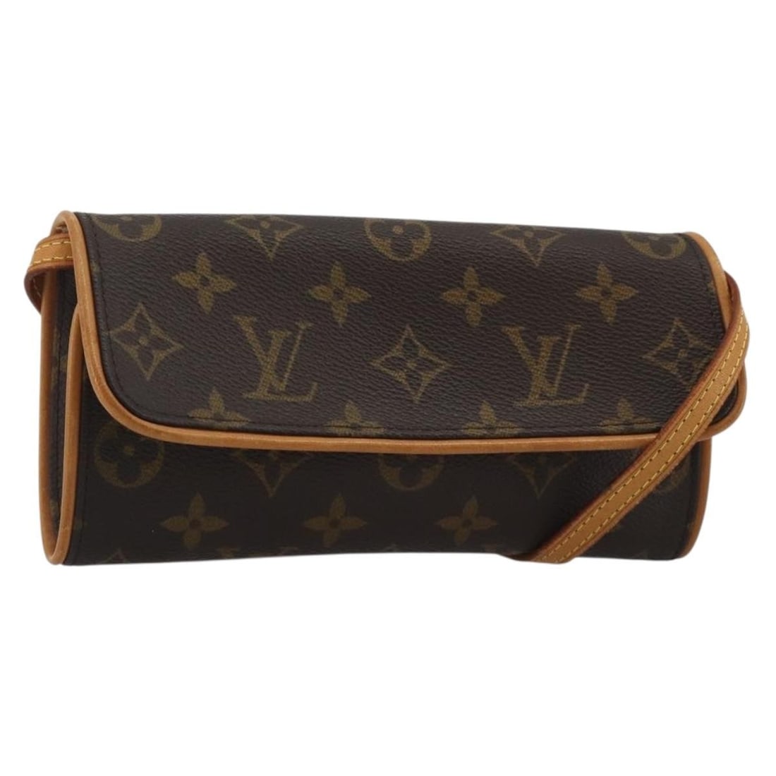 Louis Vuitton Pochette Twin PM Monogram Canvas Shoulder Bag M51854: Louis Vuitton Pochette Twin PM Monogram Canvas Shoulder Bag M51854 Louis Vuitton Pochette Twin PM shoulder bag in Monogram canvas. This women's bag includes a dust bag and shoulder strap. Condition is